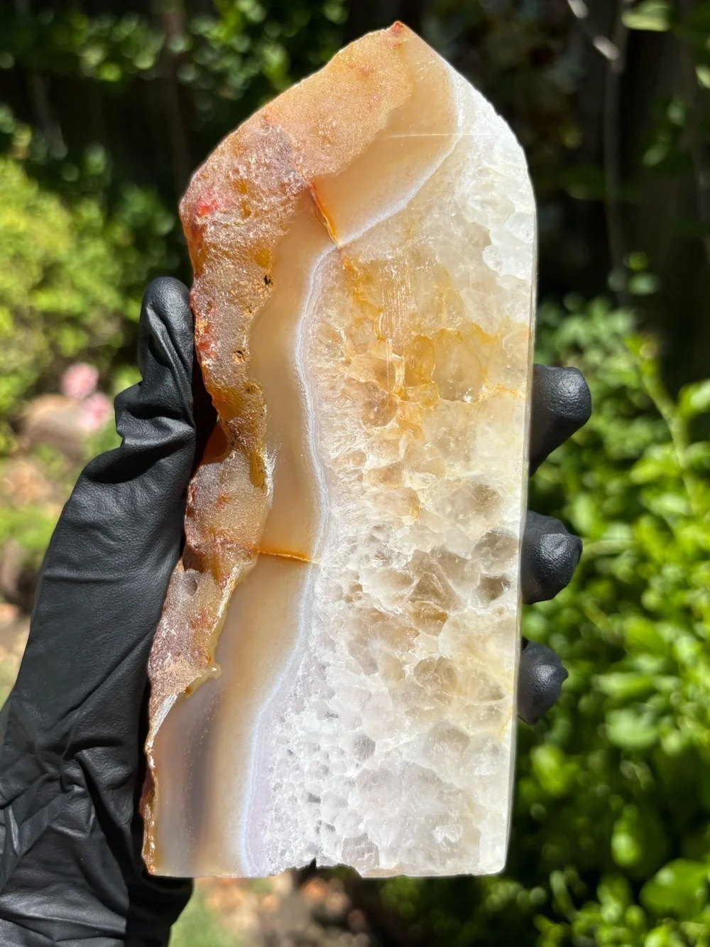 1.48 Pounds - Druzy Quartz x Chalcedony Large Crystal Tower with Imperfections